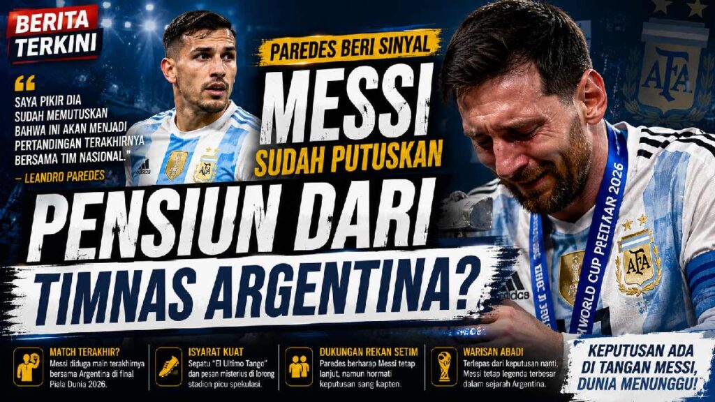 Leandro Paredes Beri Isyarat Lionel Messi Sudah Siapkan Akhir Perjalanan Bersama Timnas Argentina