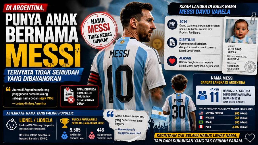 Sulit Dipercaya, Memberi Nama Anak Messi di Argentina Ternyata Tidak Semudah Itu
