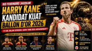 Harry Kane Dijagokan Rio Ferdinand Raih Ballon d'Or 2026