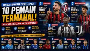 10 Pemain Termahal Serie A Musim Panas 2026, AC Milan Pimpin Belanja Besar