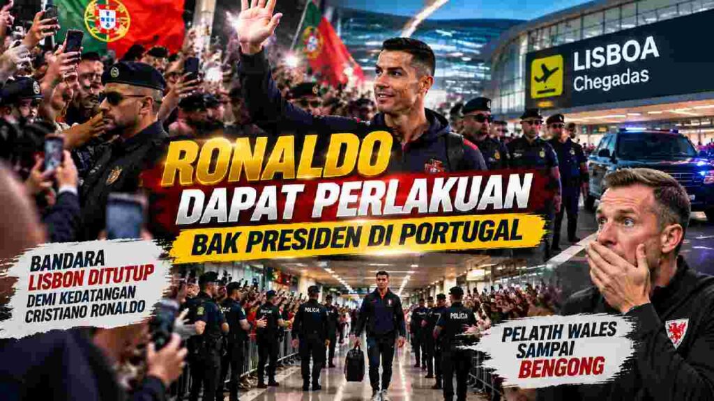Cristiano Ronaldo Diperlakukan Bak Presiden di Portugal, Kisah Bandara Lisbon Bikin Terkejut