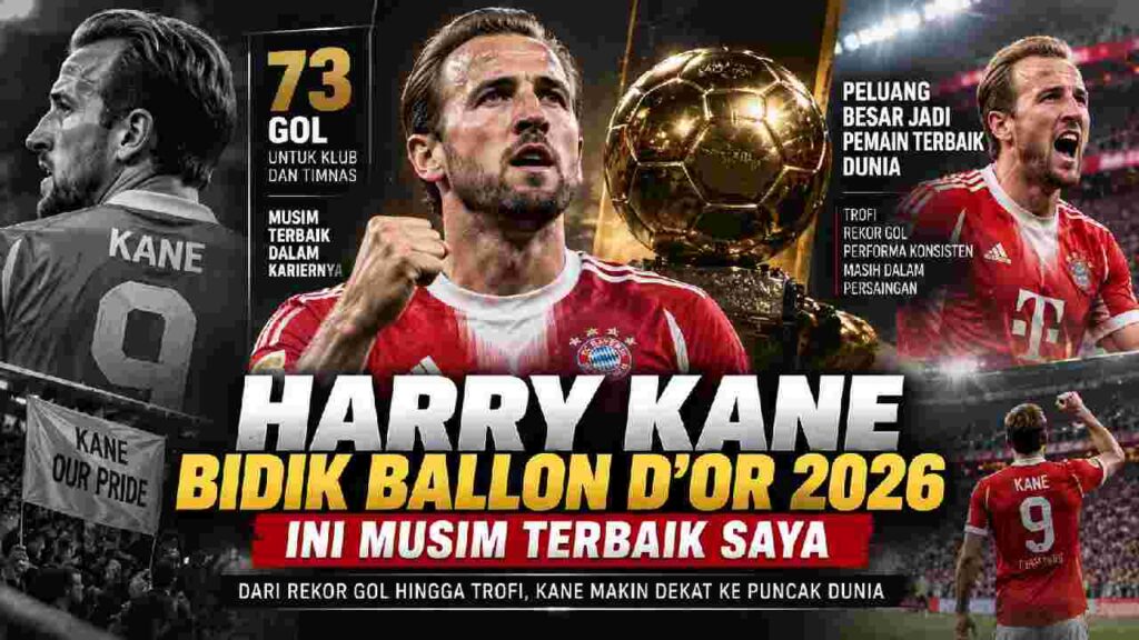 Harry Kane Bidik Ballon d'Or 2026 Setelah Jalani Musim Terbaik
