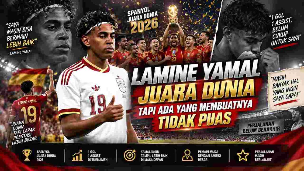 Lamine Yamal Juara Dunia Bersama Spanyol, tetapi Belum Puas dengan Dirinya