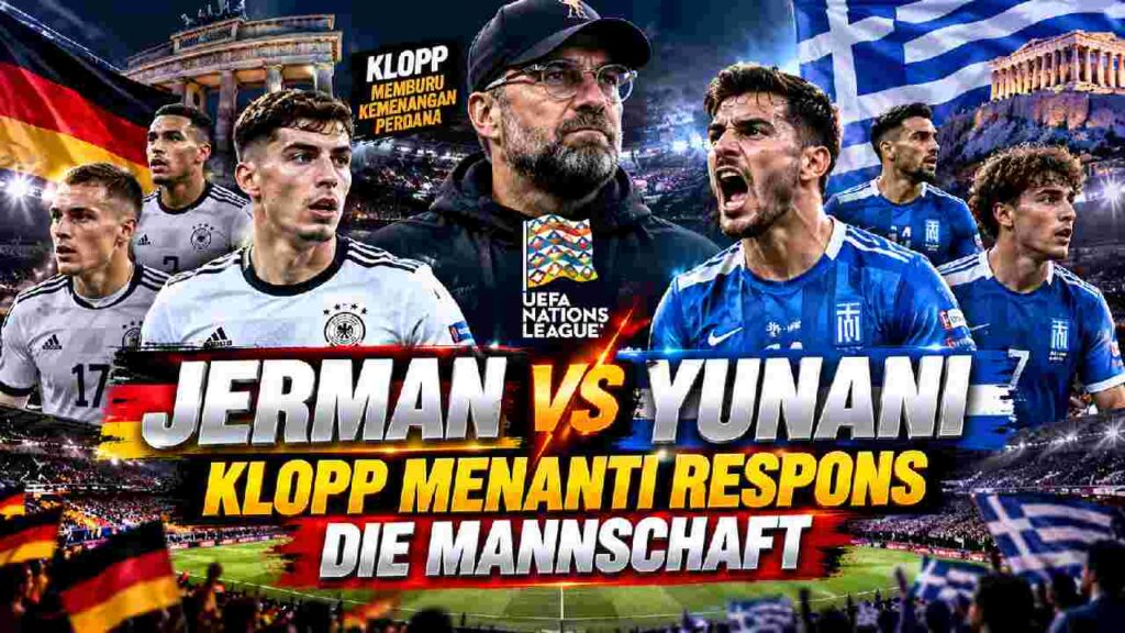 Prediksi Jerman Vs Yunani: Klopp Memburu Kemenangan Perdana di Nations League
