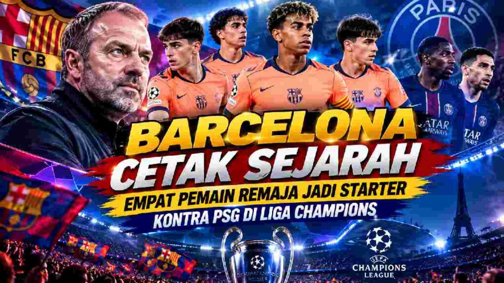 Barcelona Cetak Sejarah, Empat Remaja Jadi Starter Kontra PSG