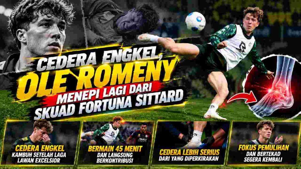 Cedera Engkel Kambuh, Ole Romeny Kembali Menepi dari Fortuna Sittard