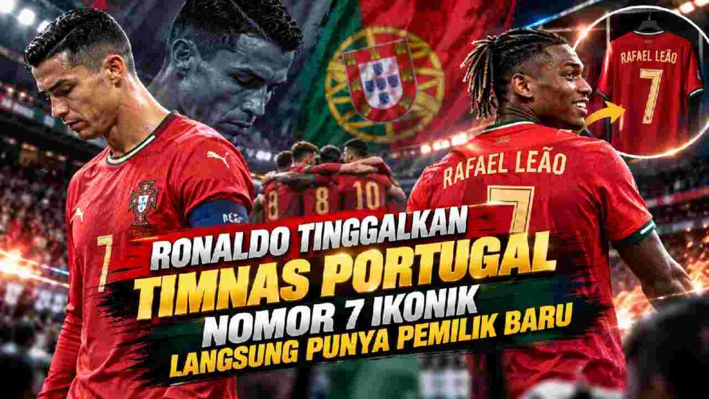 Cristiano Ronaldo Tinggalkan Timnas Portugal, Rafael Leao Kenakan Nomor 7