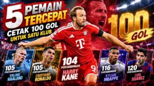 Harry Kane Tercepat Cetak 100 Gol, Ronaldo dan Haaland Mengejar