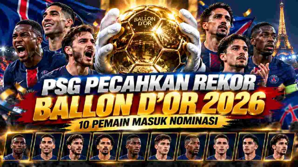 PSG Cetak Sejarah Ballon d’Or 2026, 10 Pemain Masuk Nominasi